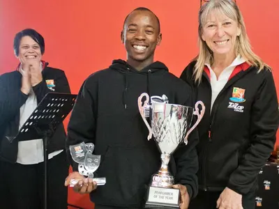 Liyema winning the Zip Zap Best Performer Award